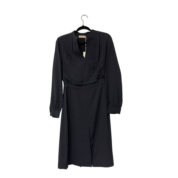 Tory Burch Womens Sheath Pencil Dress Size 2 Navy Blue Long Sleeve NWT $425 - Picture 3 of 15